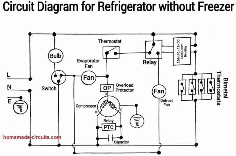 Freezerless Refrigerator Circuit Diagram Explained – Homemade Circuit