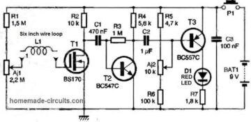 Home Electromagnetic Radiation Detector Circuit – Homemade Circuit Projects