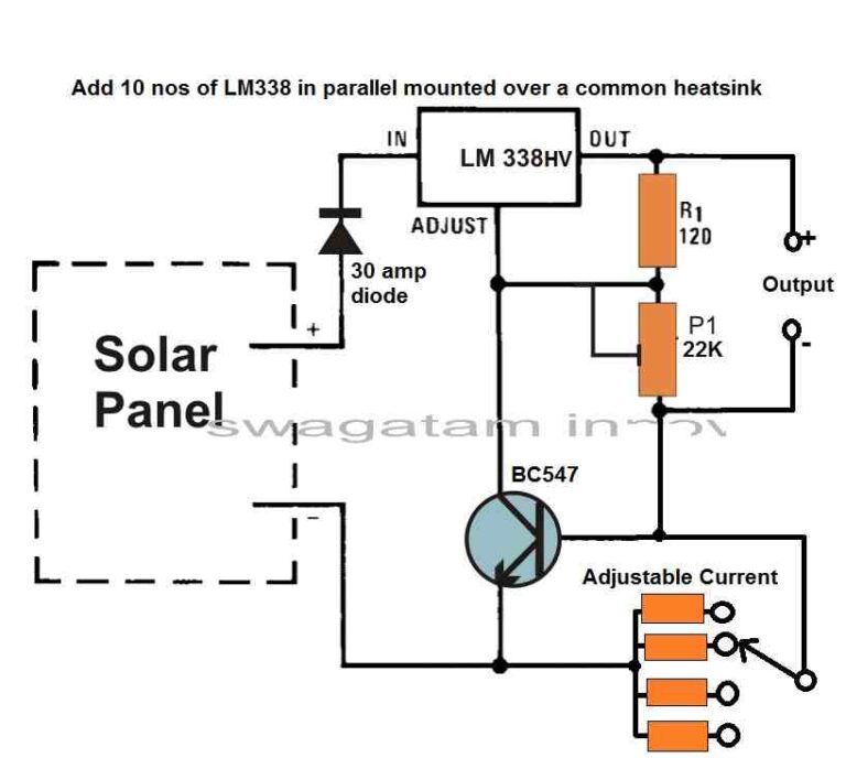 Solar Panel Voltage Regulator Circuit – Homemade Circuit Projects