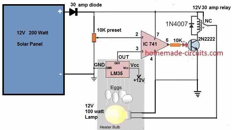 How to Build a Simple Egg Incubator Thermostat Circuit - Homemade ...