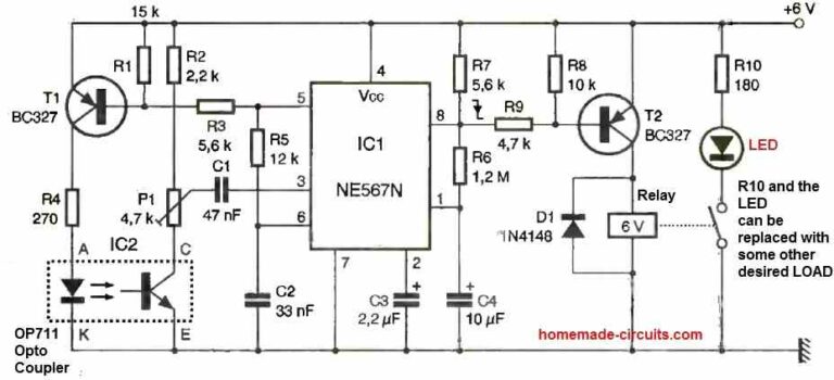 4 Simple Proximity Sensor Circuits – Using IC LM358, IC LM567, IC 555 ...