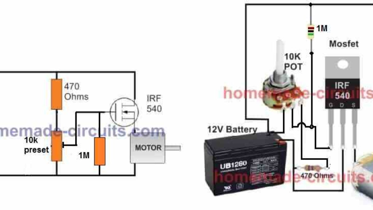 5 Simple DC Motor Speed Controller Circuits Explained