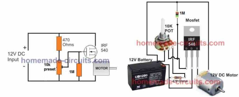 5 Simple DC Motor Speed Controller Circuits Explained