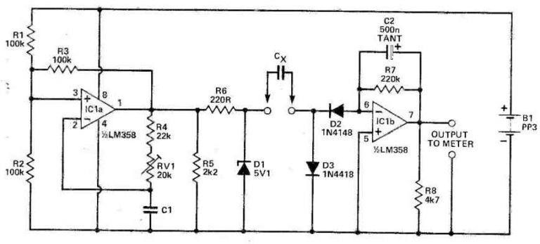 6 Simple Capacitance Meter Circuits Explained - Using IC 555 and IC ...