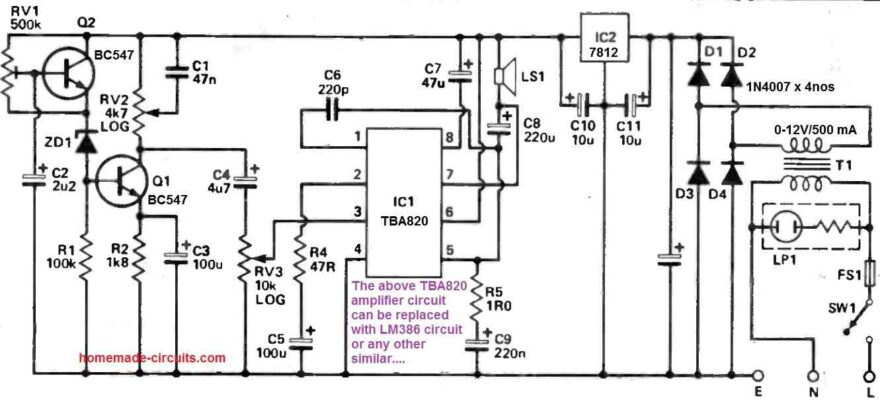 Sleeping Aid Circuit – Homemade Circuit Projects