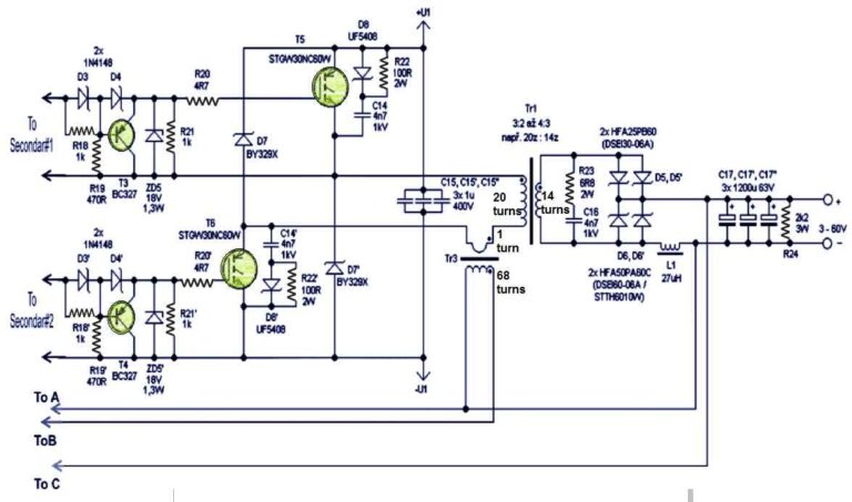 Adjustable 0-100V 50 Amp SMPS Circuit - Homemade Circuit Projects