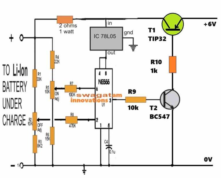 4 Simple Li-Ion Battery Charger Circuits - Using LM317, NE555, LM324 ...