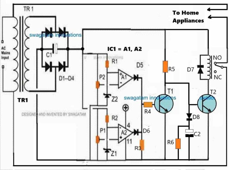 Mains AC Home Protector Circuit - Homemade Circuit Projects