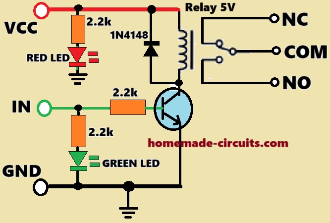 5V relay module circuit diagram